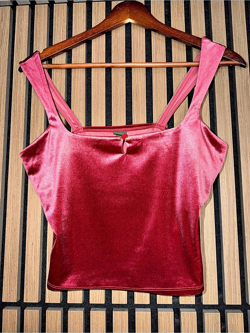 Crushed Velvet Crop Top